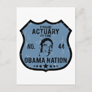 Actuary Obama Nation Postcard