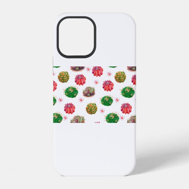 ?actus seamless floral pattern background, wallpap iPhone case (Back)