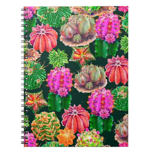 ?actus seamless floral pattern background, wallpap notebook (Front)