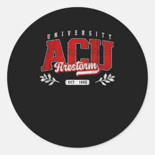 ACU Arch Firestorm of Technology Arch Retro for Classic Round Sticker