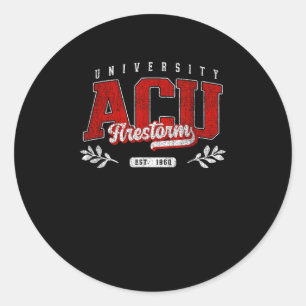 Acu Arch Firestorm Of Technology Arch Retro For Me Classic Round Sticker
