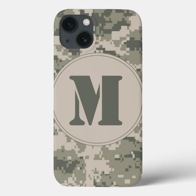 ACU Camo Camouflage Digital Monogram IPAD Case (Back)