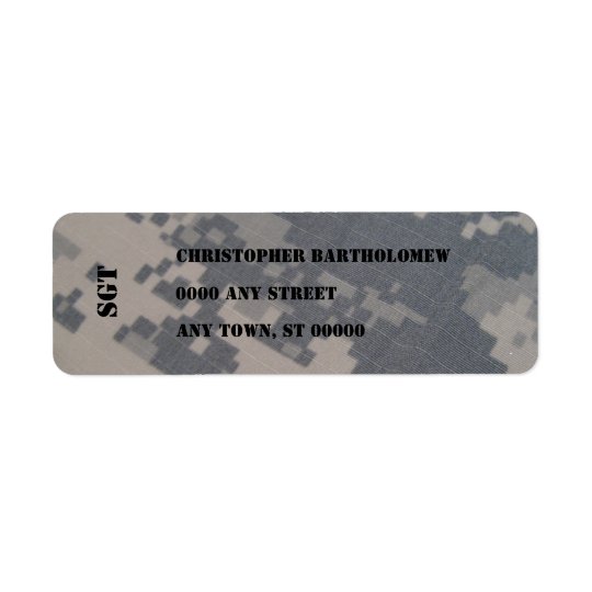 ACU Camo return address Return Address Label