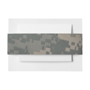 Acu Camouflage Support Our Troops Service Invitation Belly Band