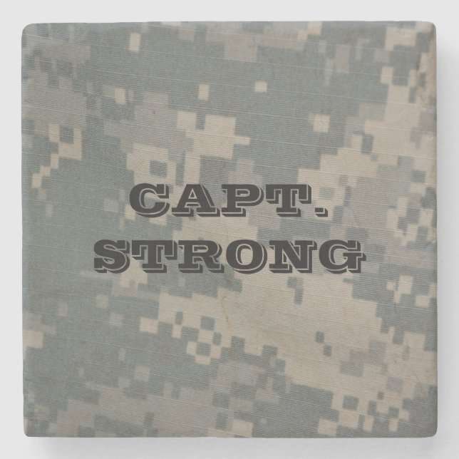 Acu Military Pattern Camo Camouflage Uniform Art Stone Coaster (Front)