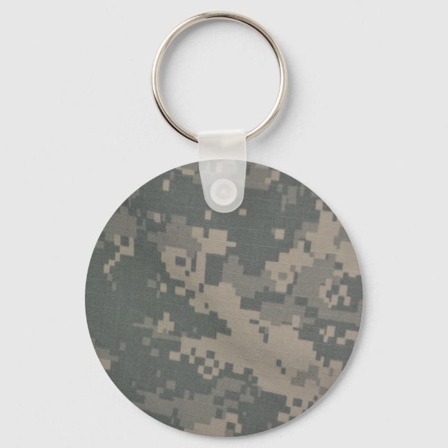 Acu Pattern Camouflage Troops Digital Art Peace Key Ring (Front)