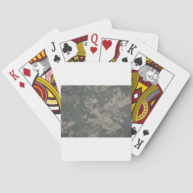 Acu Pattern Camouflage Troops Digital Art Peace Playing Cards (Back)