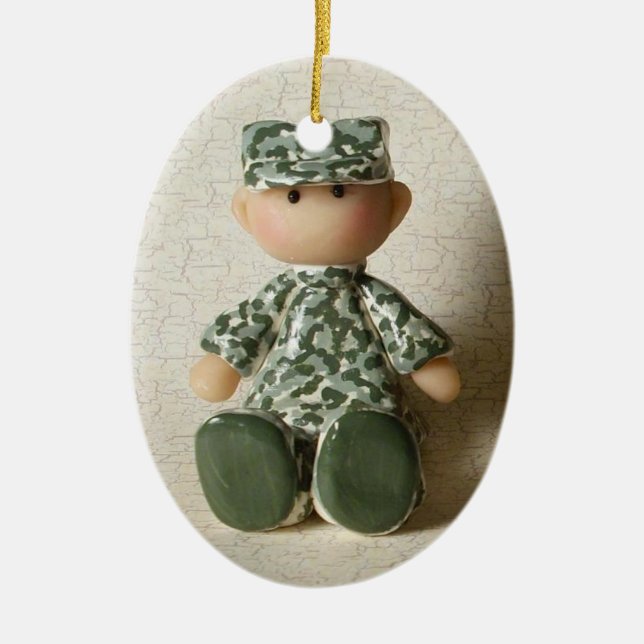 ACU Soldier Ceramic Tree Decoration (Front)