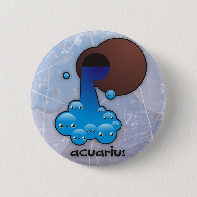 Acuarius buttom 6 cm round badge (Front)