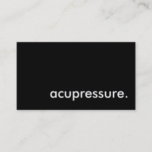 acupressure. business card