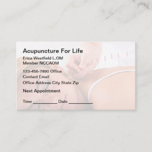 Acupuncture Appointment Budget Business Cards