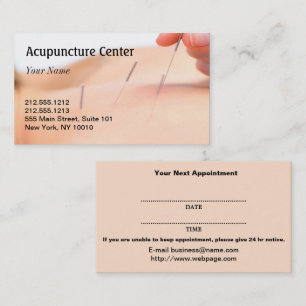 Acupuncture Appointment Business Card