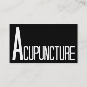 Acupuncture Black and White Business Card