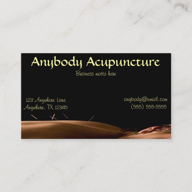 Acupuncture Business Card (Front)