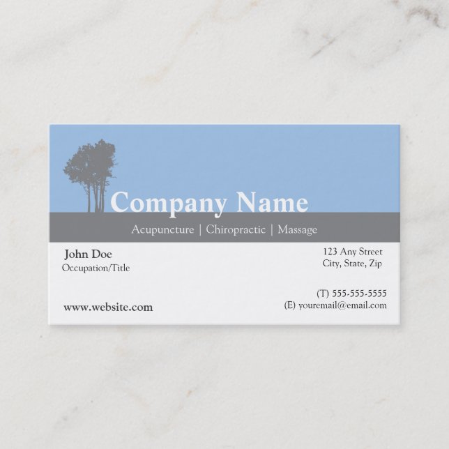Acupuncture Business card appointment card (Front)