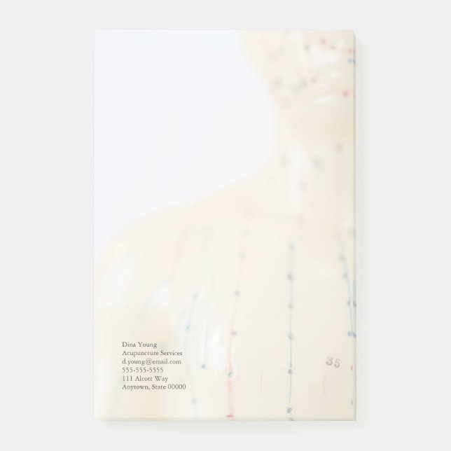 Acupuncture chest fade post-it notes (Front)