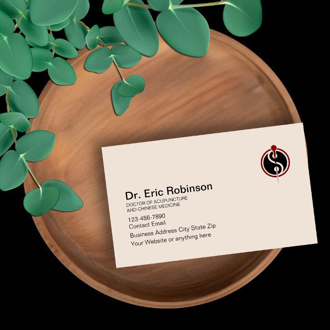 Acupuncture Doctor Chinese Medicine Business Card (Creator Uploaded)