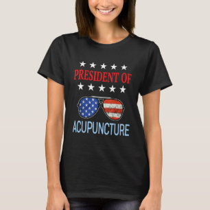 Acupuncture Healing  Usa Flag Therapist Saying T-Shirt