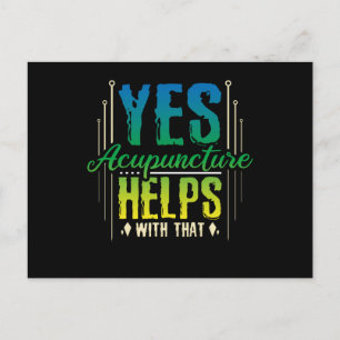 Acupuncture Helps Postcard