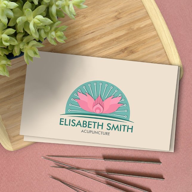 Acupuncture Lotus  Business Card (Creator Uploaded)