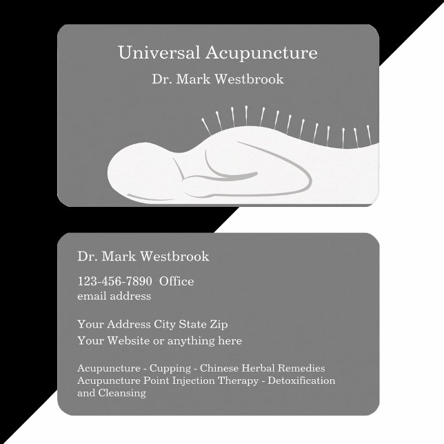 Acupuncture Modern Stylish Business Card (Creator Uploaded)