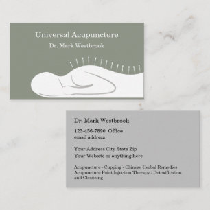 Acupuncture Modern Two Side Business Card