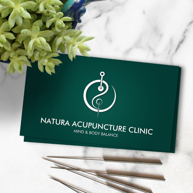 Acupuncture Needle - Yin Yang  Business Card (Creator Uploaded)
