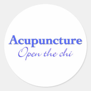 Acupuncture - Open the chi Classic Round Sticker