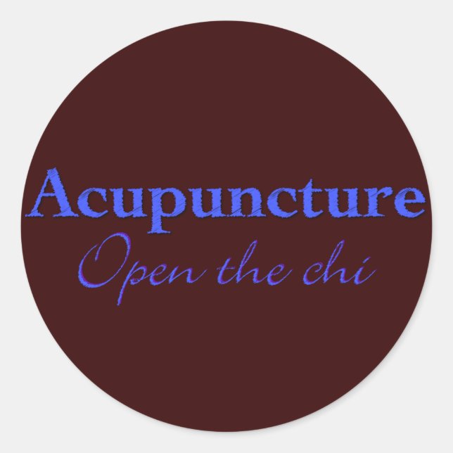 Acupuncture - Open the chi Classic Round Sticker (Front)