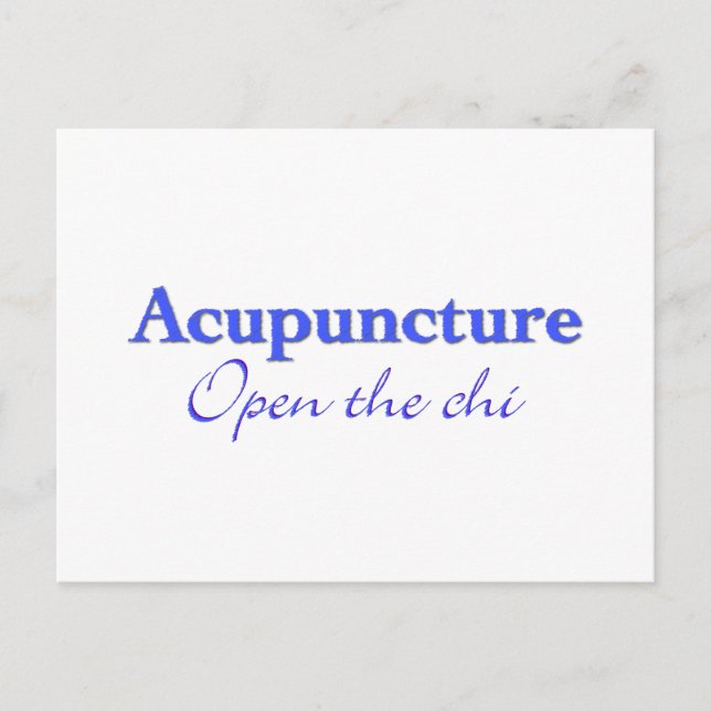Acupuncture - Open the chi Postcard (Front)
