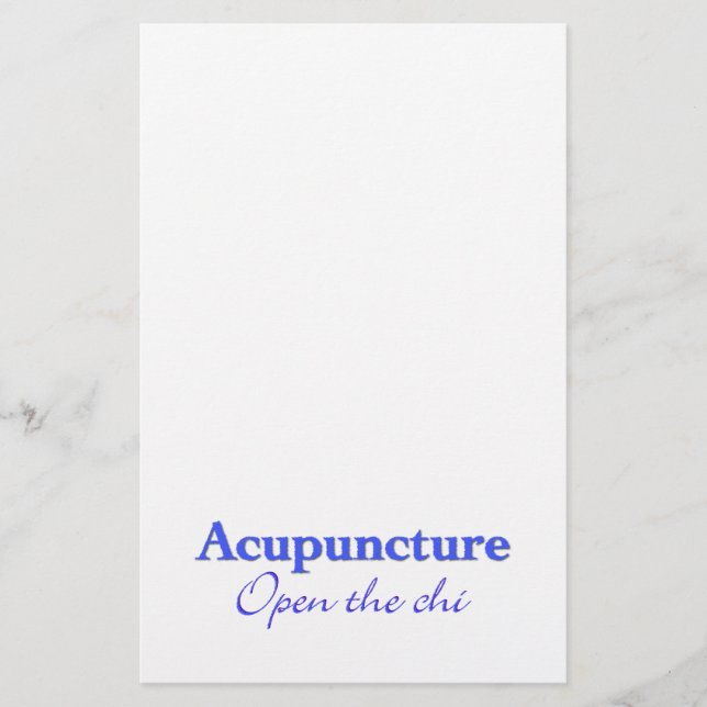Acupuncture - Open the chi Stationery (Front)
