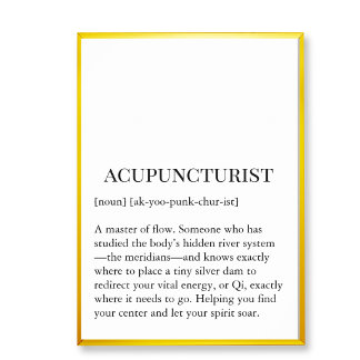 Acupuncture Qi Flow Wall Chart -Acupuncturist wall