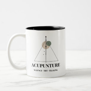 Acupuncture Science Art Healing Mug  Minimalist 