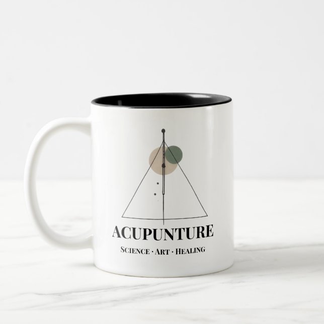 Acupuncture Science Art Healing Mug  Minimalist  (Left)