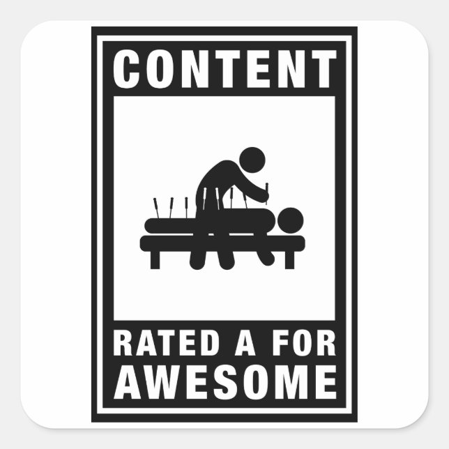 Acupuncture Square Sticker (Front)