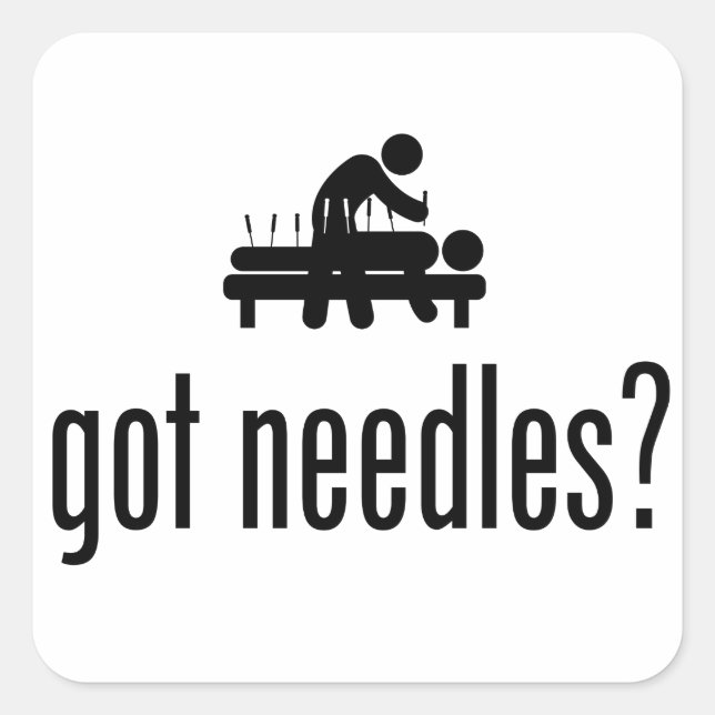Acupuncture Square Sticker (Front)