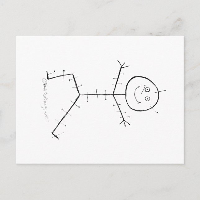 Acupuncture sticky postcard (Front)