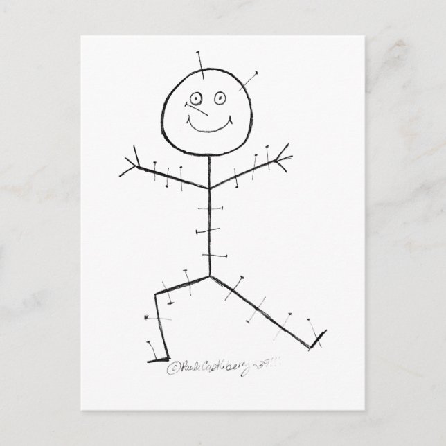 Acupuncture sticky postcard (Front)