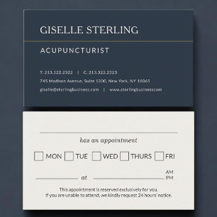 Acupuncturist Office Appointment Reminder Card