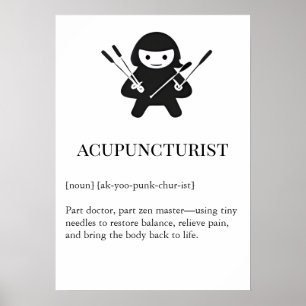 Acupuncturist Wall Art Gift   Needle Acupuncture 