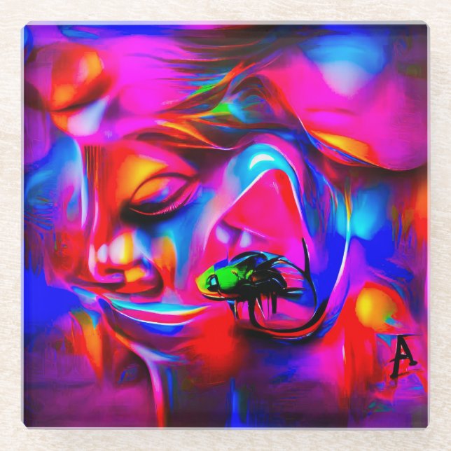 Acusticophobia 2 glass coaster (Front)