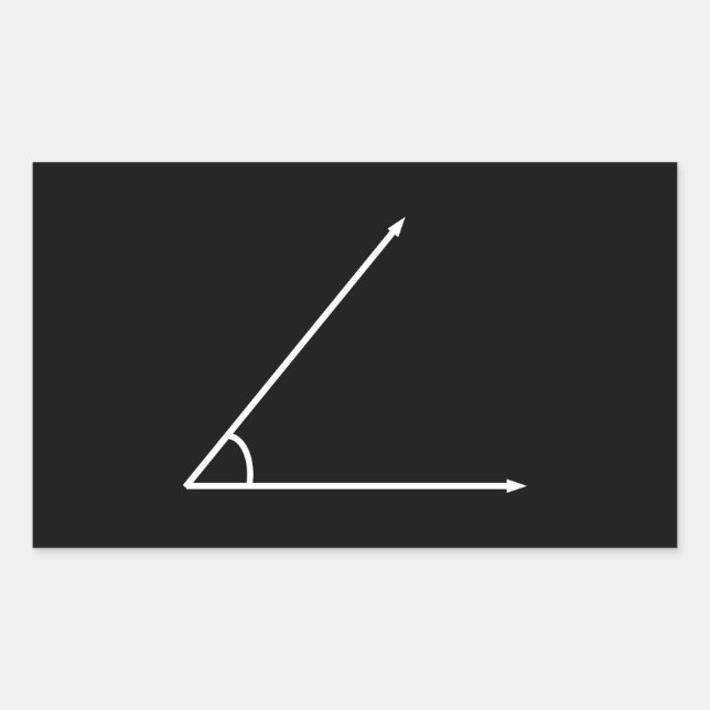Acute Angle Rectangular Sticker (Front)