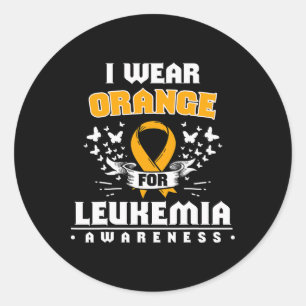Acute Leukaemia Survivor Leukaemia Awareness Ribbo Classic Round Sticker
