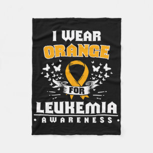 Acute Leukaemia Survivor Leukaemia Awareness Ribbo Fleece Blanket