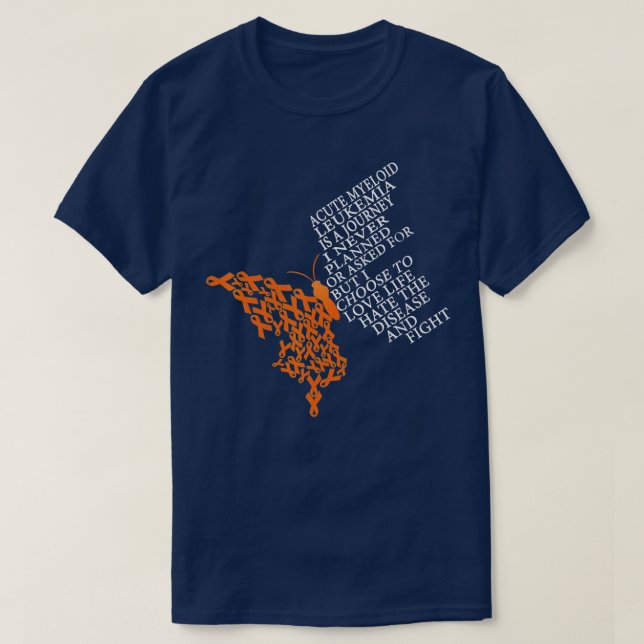 Acute Myeloid Leukemia Warrior  T-Shirt (Design Front)