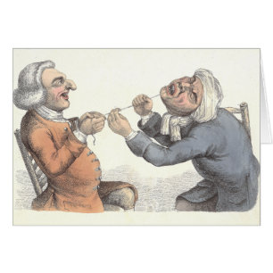 "Acute Pain" Dentistry Card by Edward Orme 1810