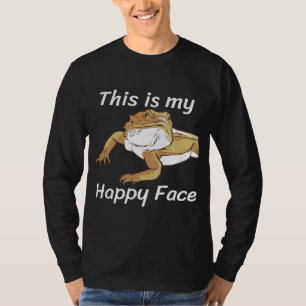Acutethis Is My Happy Face Bearded Dragon T-Shirt