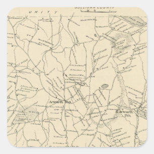 Acworth, Sullivan County Square Sticker