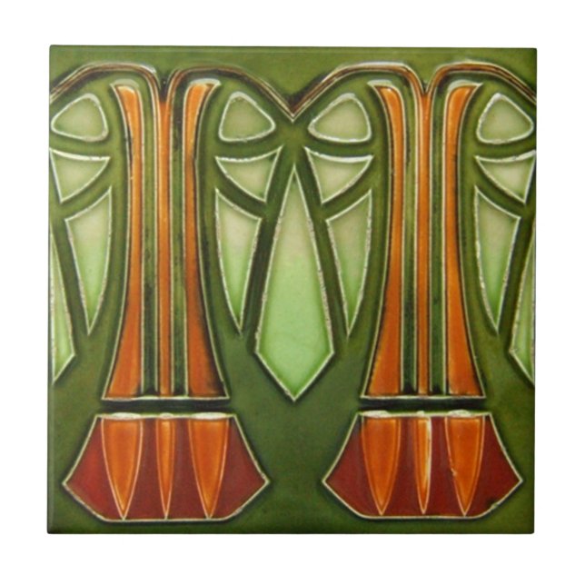 AD028 Art Deco Reproduction Ceramic Tile (Front)