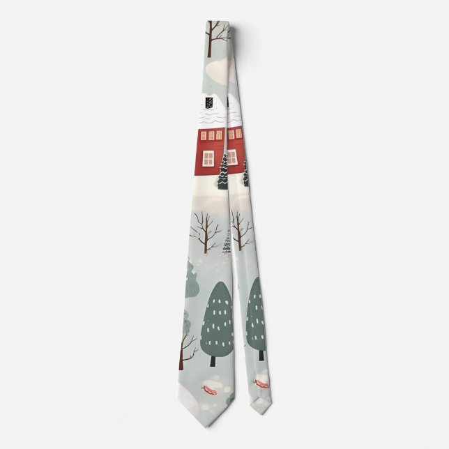 AD 002 - Christmas digital pattern Tie (Front)